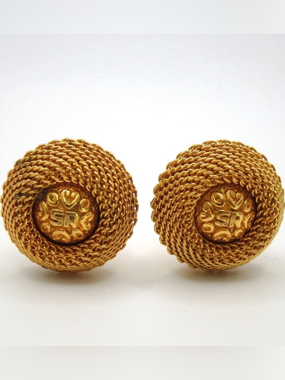Sonia Rykiel Gold-Tone Twisted Rope Button Earrings - Gold